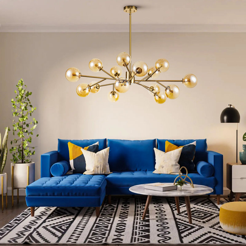 Wade Logan® Burness 15 - Light Sputnik Modern Linear Chandelier